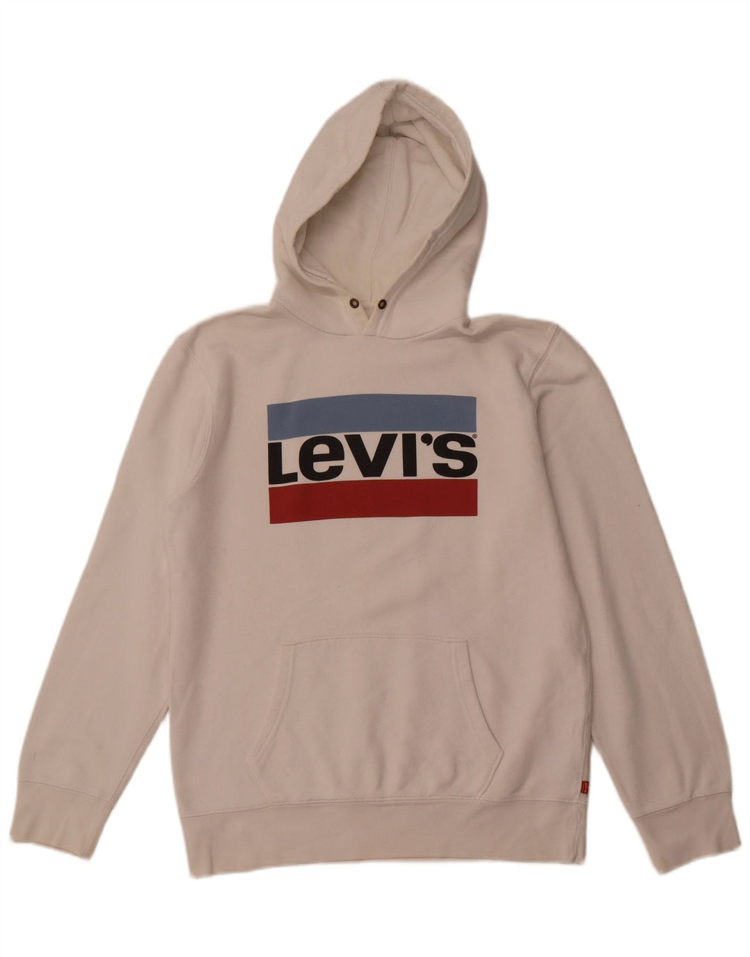 Levi's Jersey con capucha gráfica para hombre de algodón blanco grande