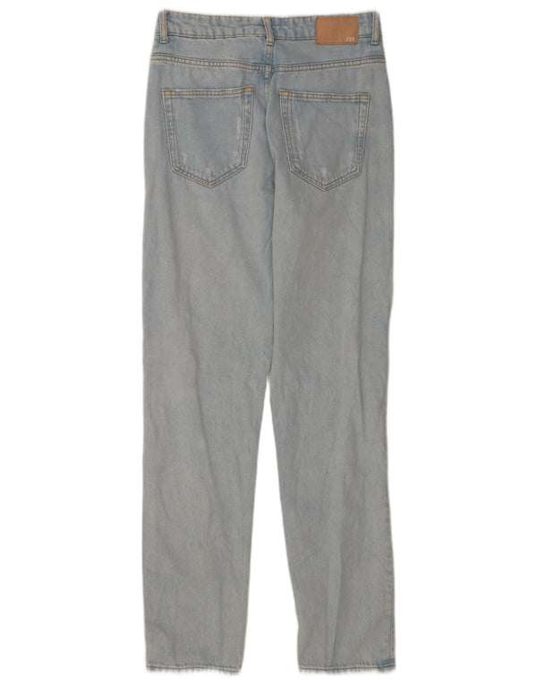 Zara Vaqueros ajustados de cintura alta para mujer EU 38 Small W28 L30 Azul