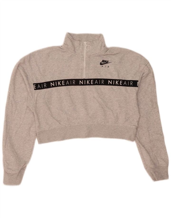 Nike Mujer Nike Air Graphic Sudadera Jumper UK 14 Gris Medio