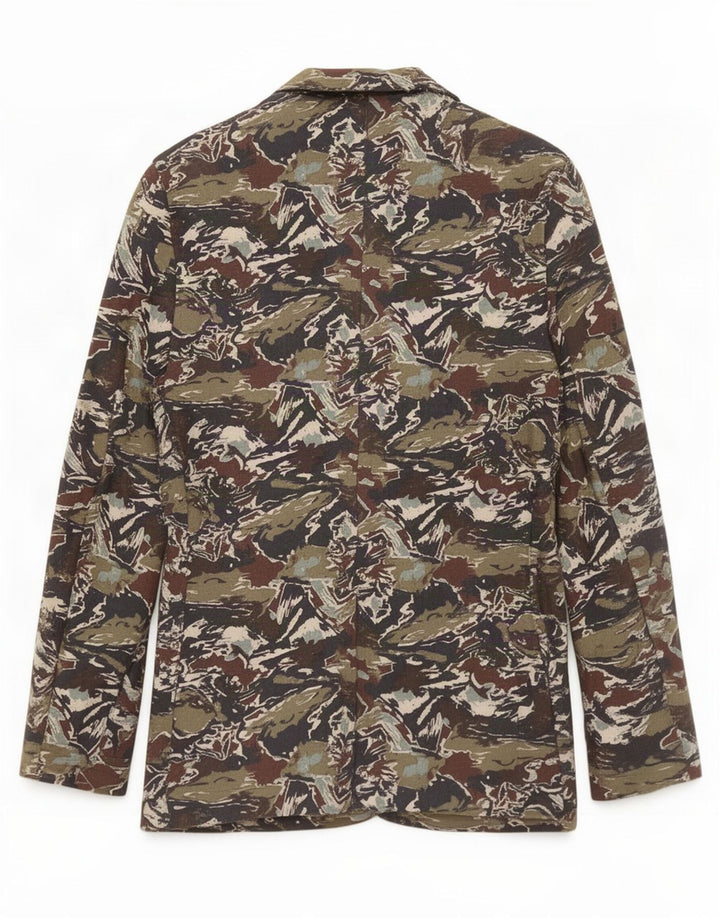 Zara Chaqueta Blazer con Estampado Abstracto para Hombre UK 36 Small Multicolor