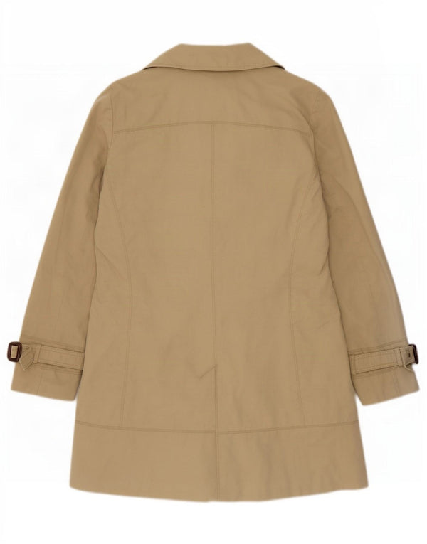 Zara Mujer Gabardina UK 46 Grande Algodón Beige