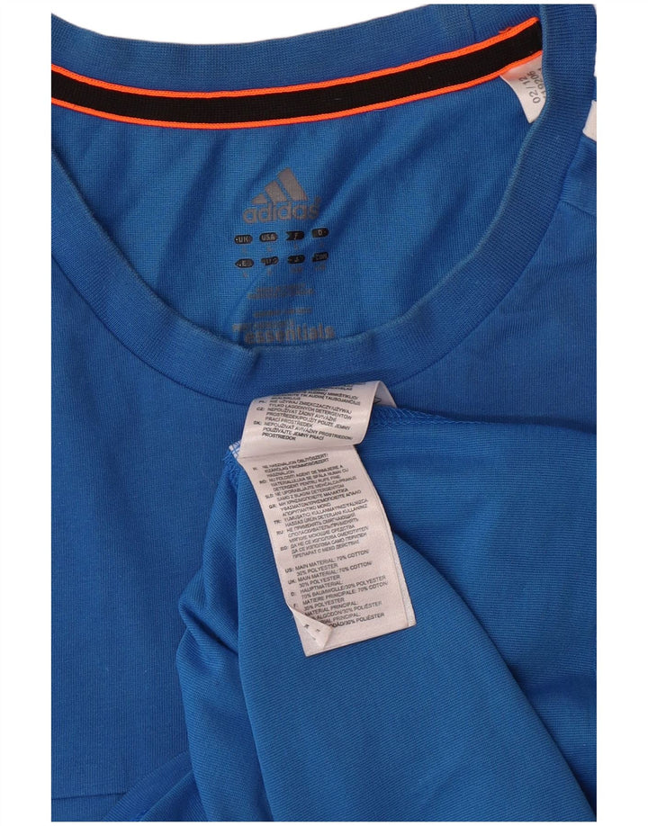 ADIDAS Camiseta Climalite para hombre Top grande de algodón azul