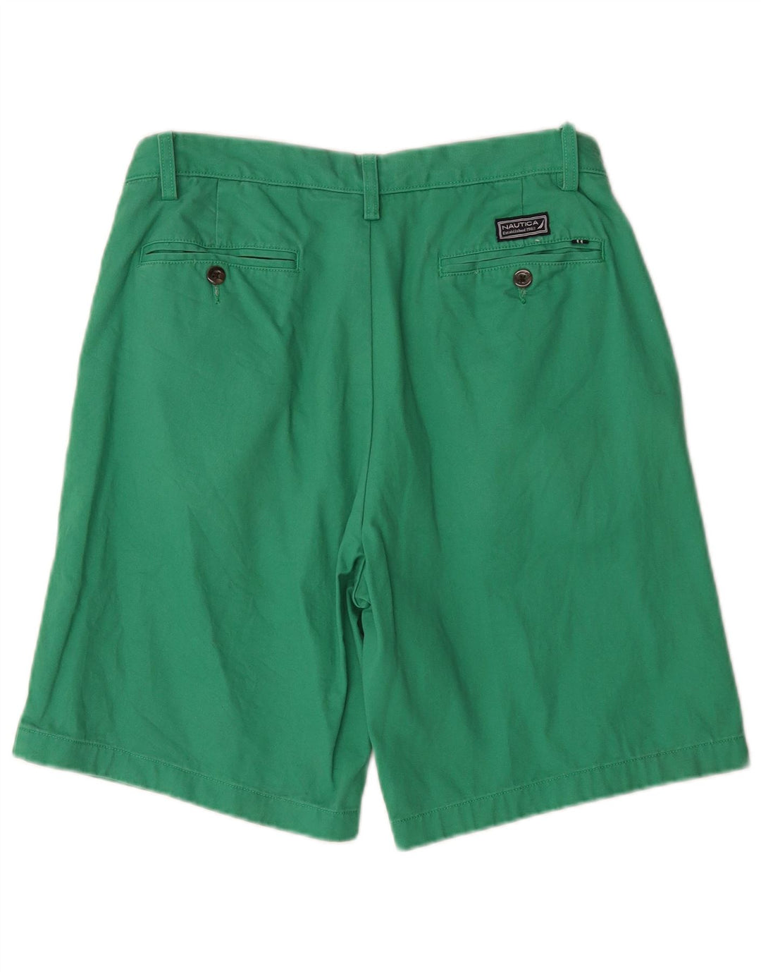 Nautica Pantalones cortos chinos para hombre W32 Algodón verde medio