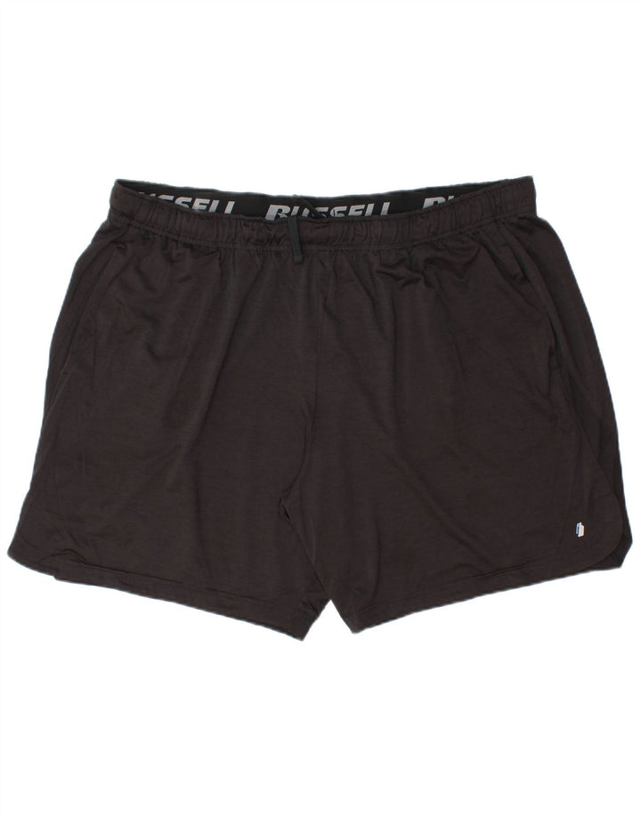RUSSELL ATHLETIC Pantalones cortos deportivos Dri-Power para hombre XL Poliéster negro