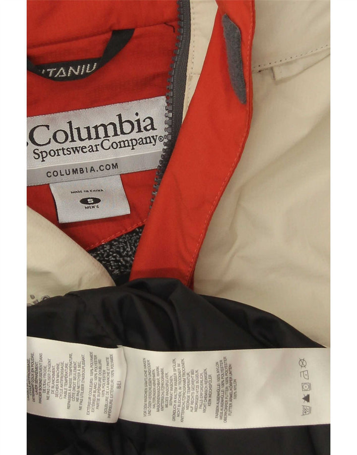 Columbia Chaqueta de esquí Titanium para hombre UK 36 Small Red Colourblock Nylon