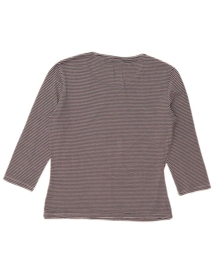 Marella Blusa de manga 3/4 para mujer UK 46 Grande Azul marino Rayas