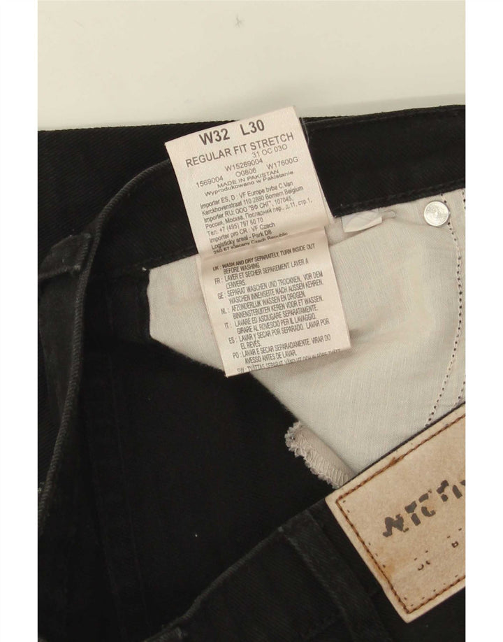 Wrangler Vaqueros rectos de corte regular para hombre W32 L30 Algodón negro