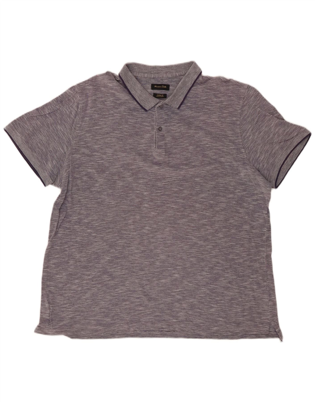 MASSIMO DUTTI Polo Casual Fit Hombre 2XL Azul Marino Moteado