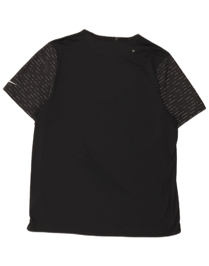 Nike Camiseta Dri Fit para hombre Top XL Poliéster a rayas negras