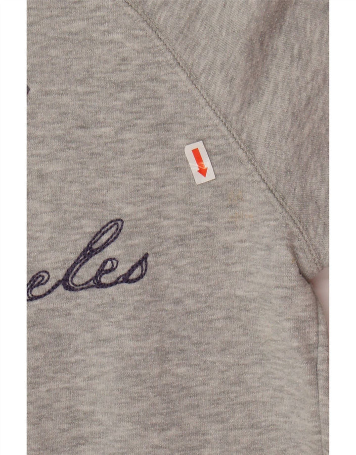 GUESS Womens Graphic Sweatshirt Jumper UK 10 Small Grey Cotton