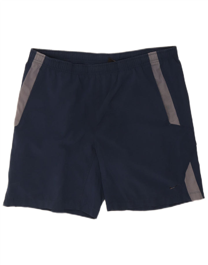 Nike - Pantalones cortos deportivos para hombre (talla pequeña), color azul marino, poliéster