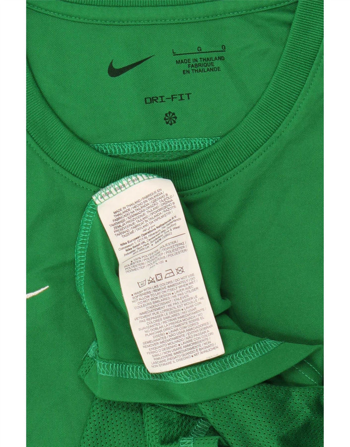 Nike Mujer Dri Fit Camiseta Top UK 40 Grande Poliéster Verde