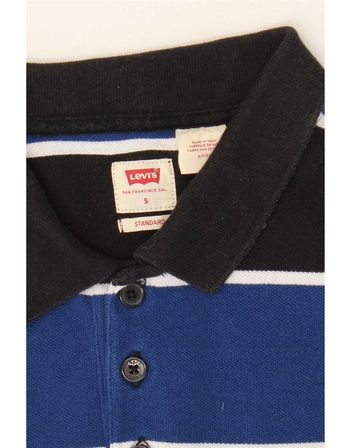 Levi's Polo de corte estándar para hombre, talla pequeña, a rayas azules