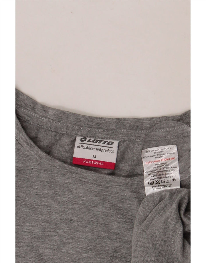 LOTTO Camiseta Mujer Top UK 44 Algodón Gris Medio