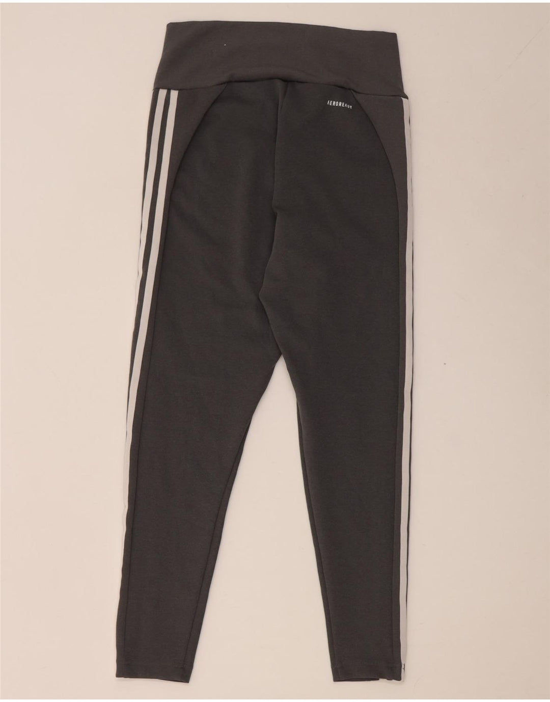 Adidas Aeroready Crop Leggings para mujer Reino Unido 12/14 Poliéster gris medio