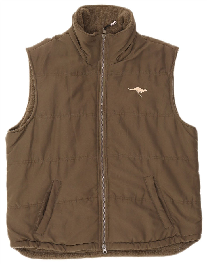 Kangaroos Chaleco acolchado para mujer UK 46 Grande Caqui Poliéster