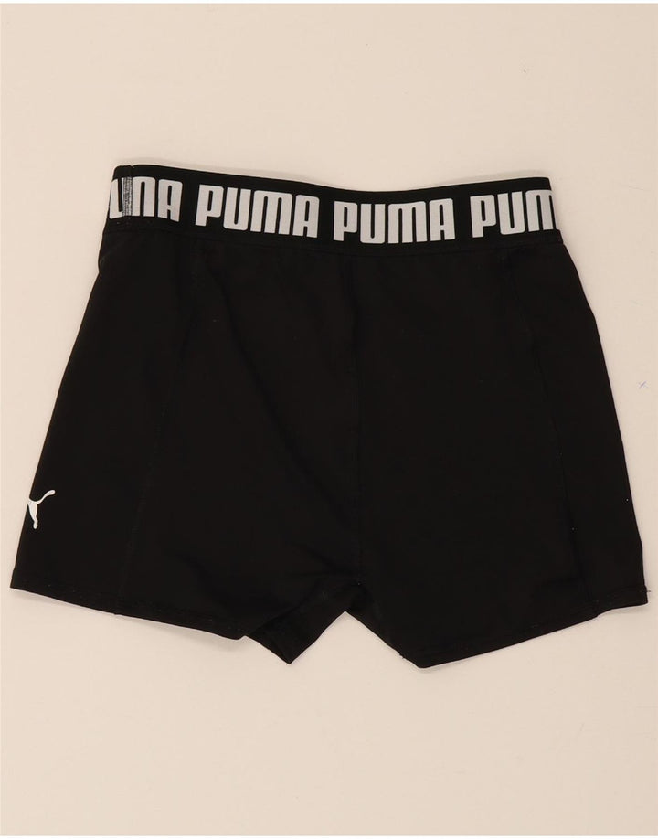 PUMA Womens Graphic Sport Shorts UK 12 Medium Black Polyester Vintage Puma and Second-Hand Puma from Messina Hembry 
