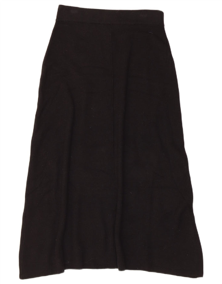 Zara Mujer Falda Acampanada De Punto Pequeña W26 Negro