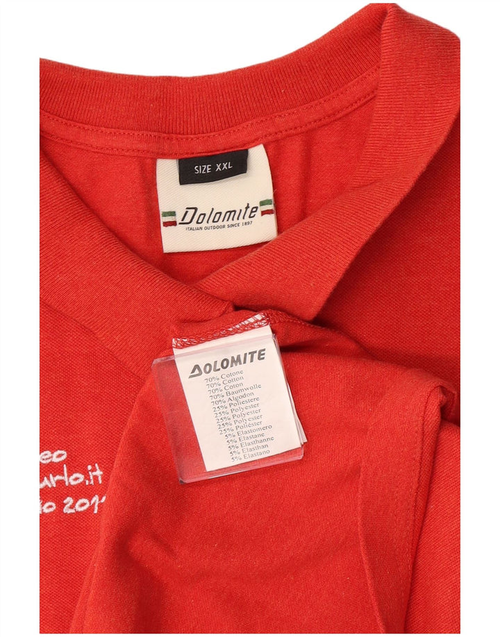 Dolomite Polo sin mangas para mujer 2XL Algodón rojo