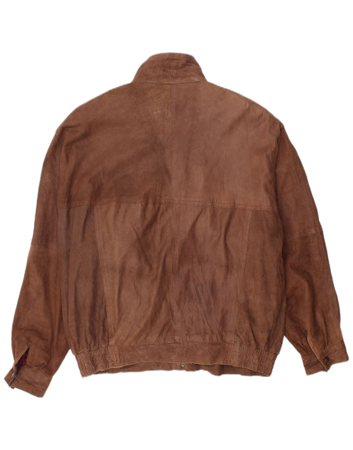 Morena Cazadora Bomber De Ante Hombre IT 52 XL Cuero Marrón
