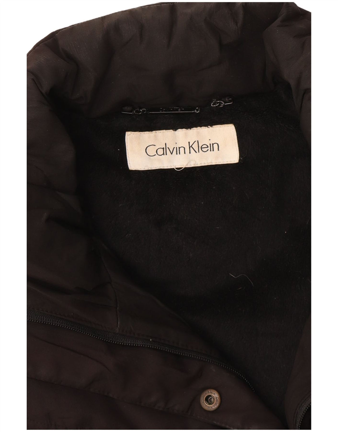 CALVIN KLEIN Chaleco acolchado para mujer UK 12 Medium Black