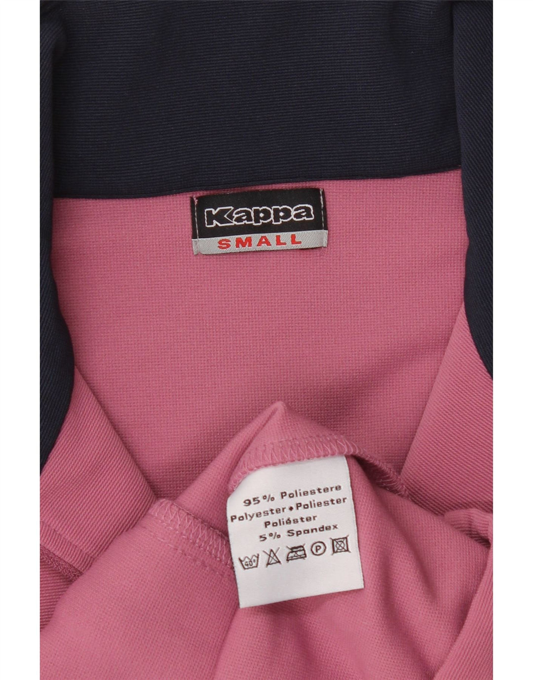 Kappa Mujer Chándal Top Chaqueta UK 10 Small Rosa Colorblock Poliéster