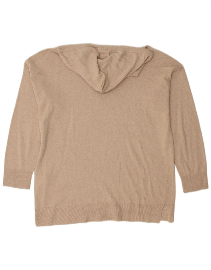 Benetton Jersey Con Capucha Mujer ES 44 Medio Beige Poliamida