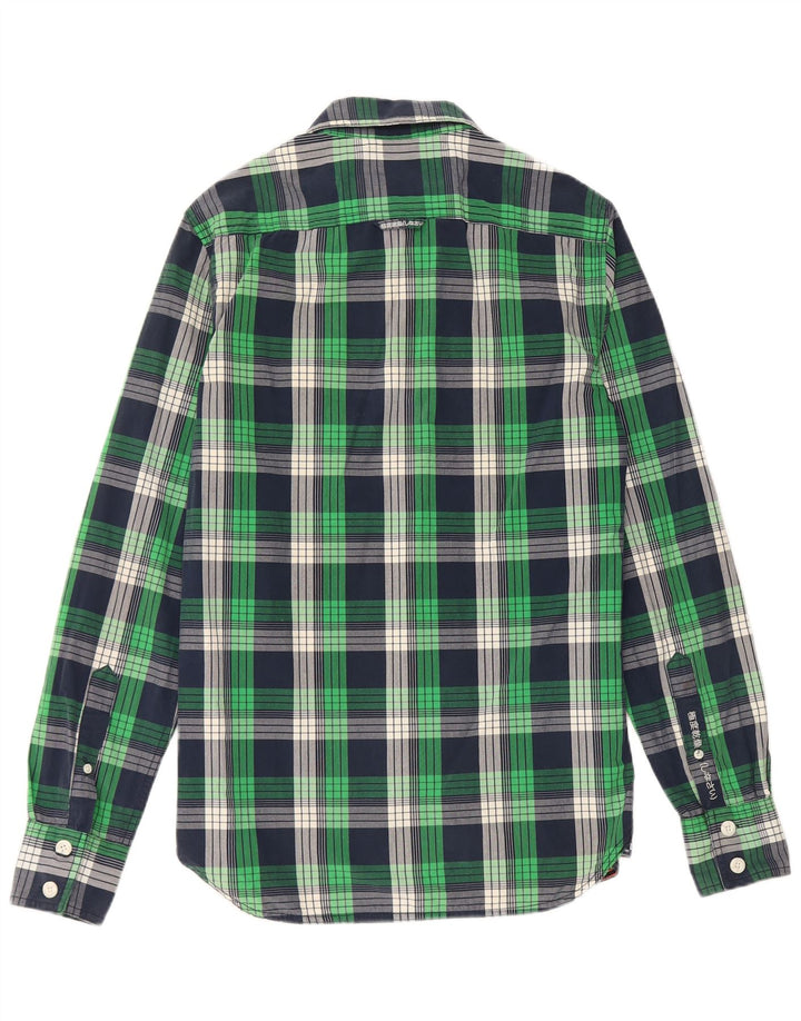 Camisa Superdry Hombre De Algodón A Cuadros Verde Medio