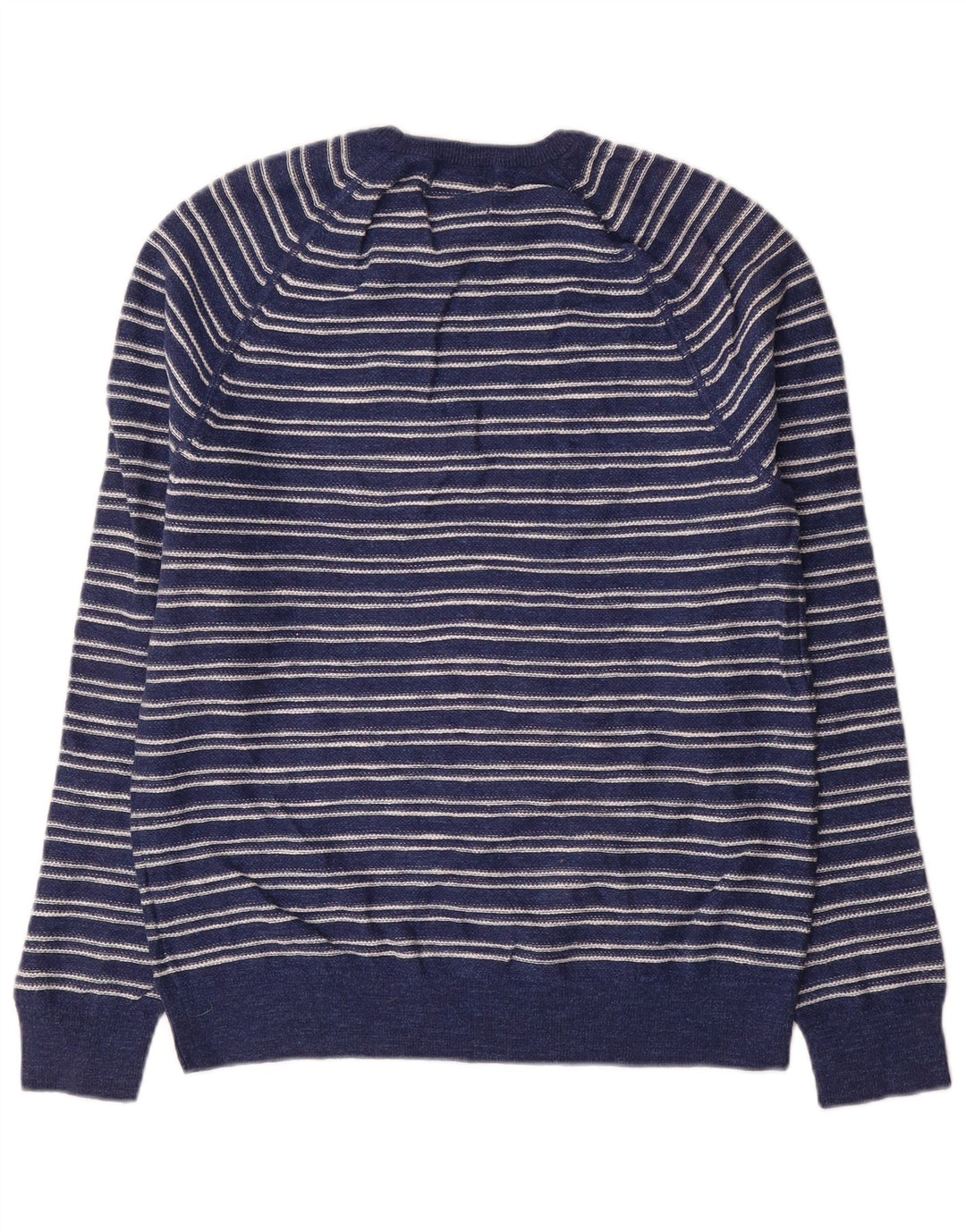 Marks & Spencer - Jersey de cuello redondo para hombre, color azul marino, a rayas