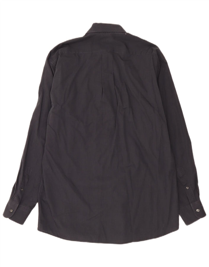 Camisa Kenzo Hombre Talla 41 16 Grande Gris Algodón