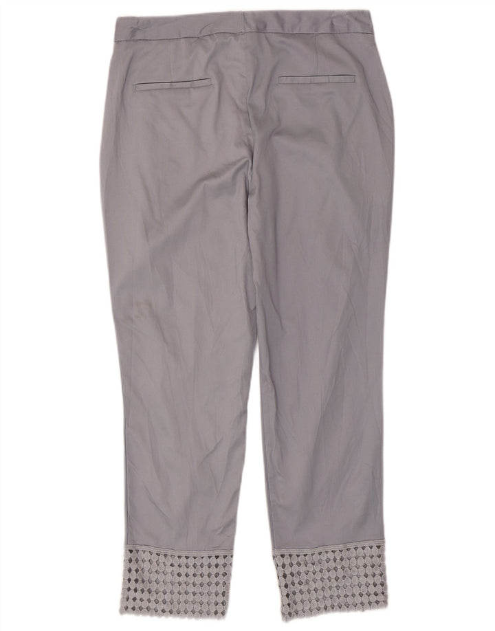 Zara Mujer Pantalón Chino Recto Mediano W28 L26 Algodón Gris