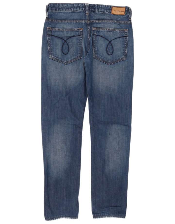 Vaqueros ajustados para mujer Calvin Klein W30 L32 Algodón azul