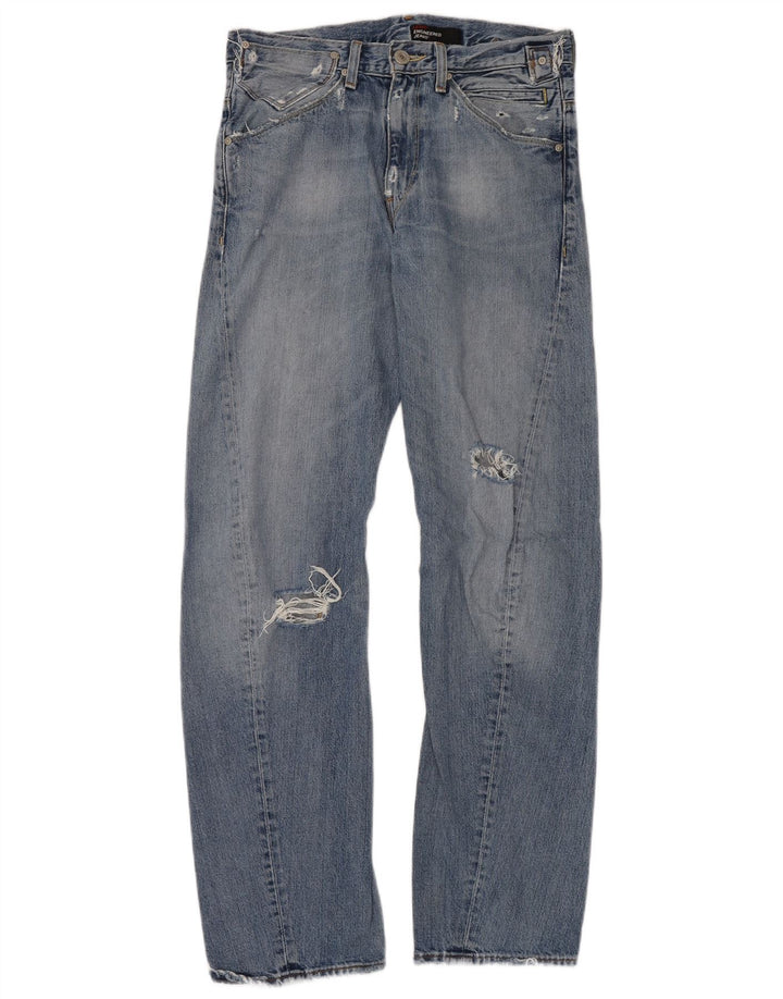 Vaqueros rectos desgastados para hombre Levi's W30 L34 Algodón azul