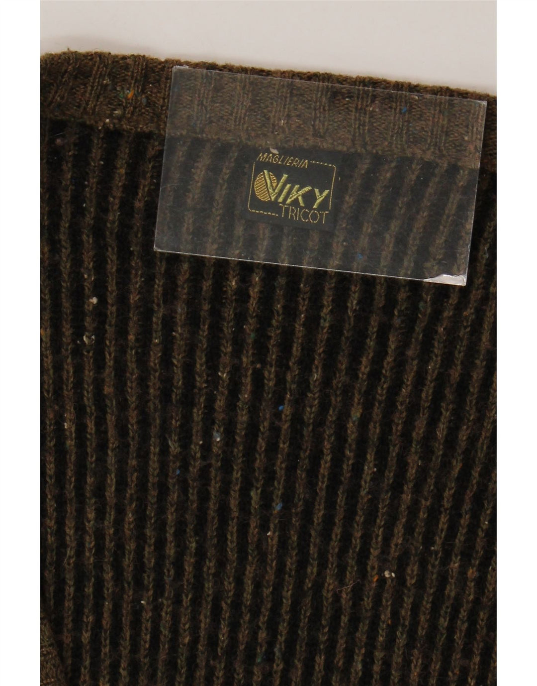 Viky Tricot Cárdigan para hombre IT 52 Grande Marrón Geométrico