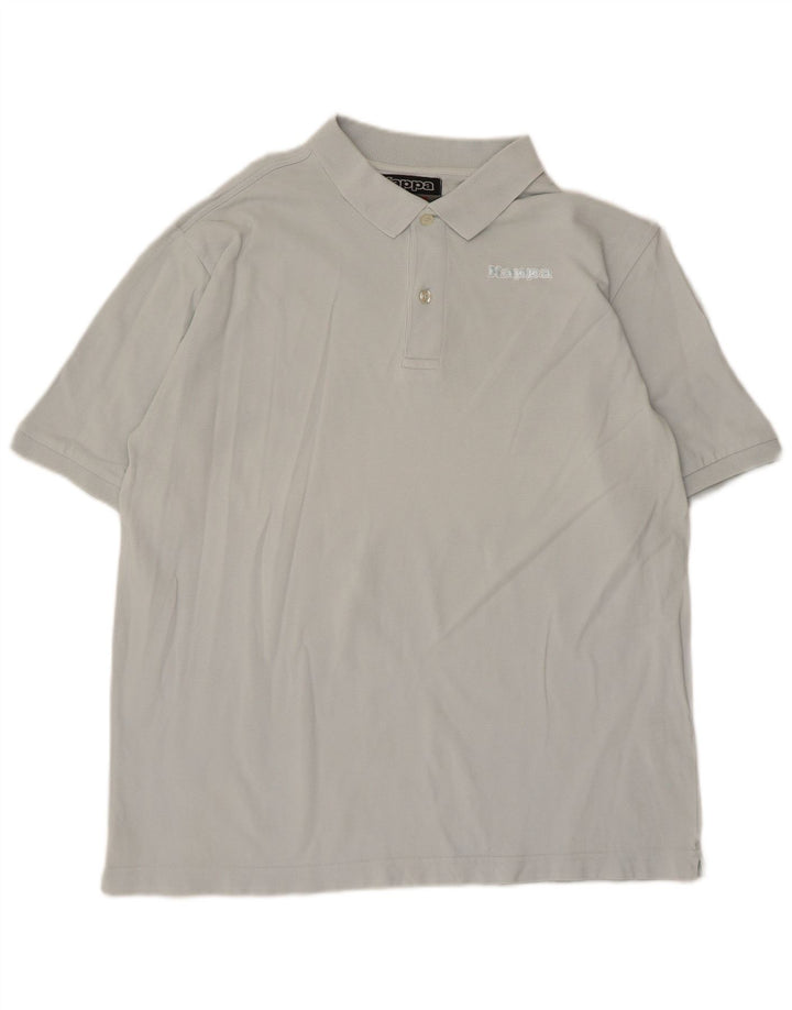 Polo Kappa Hombre Grande Azul Algodón