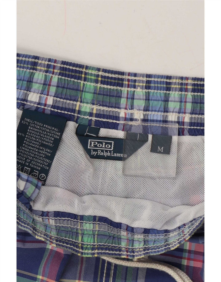 Polo Ralph Lauren Bañador para hombre de algodón a cuadros azul medio