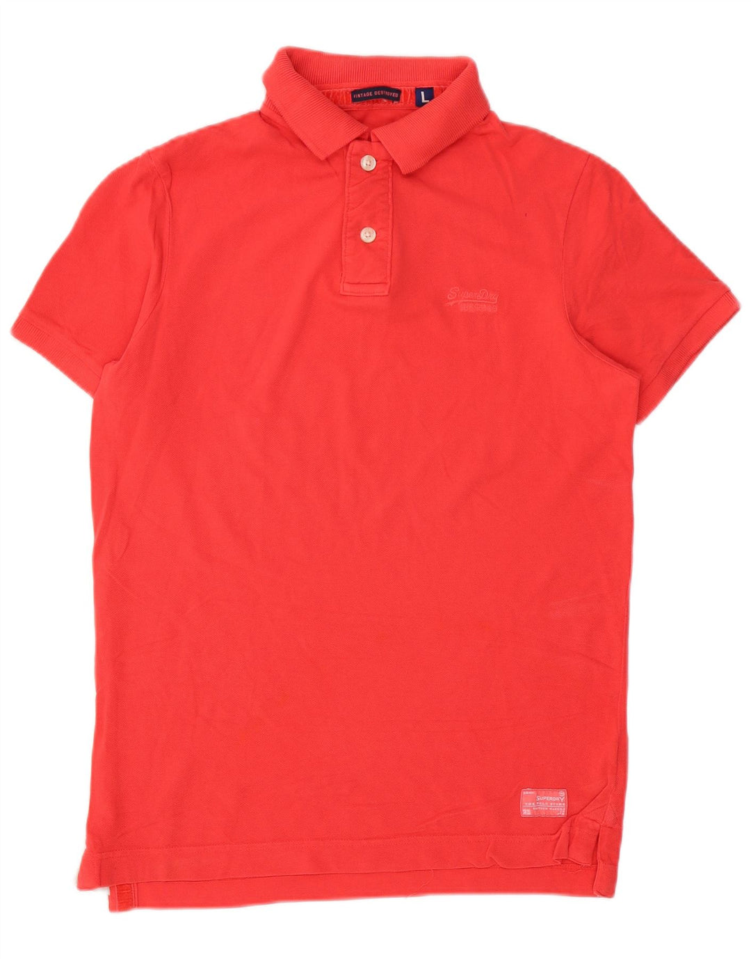 Superdry Polo para hombre de algodón rojo grande