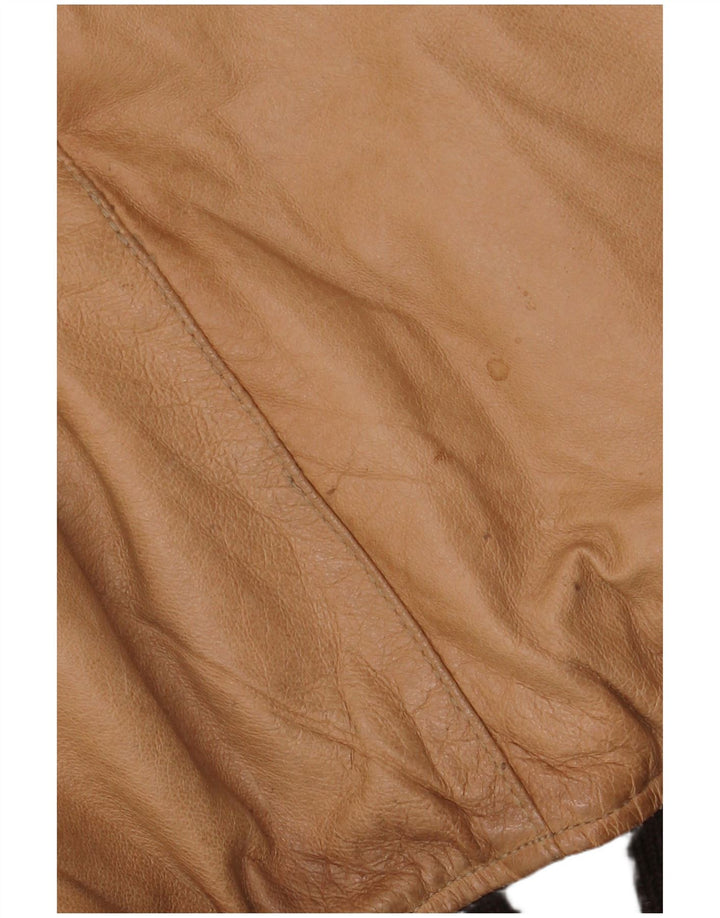 Bata Chaqueta de cuero con capucha para hombre IT 50 Cuero beige grande
