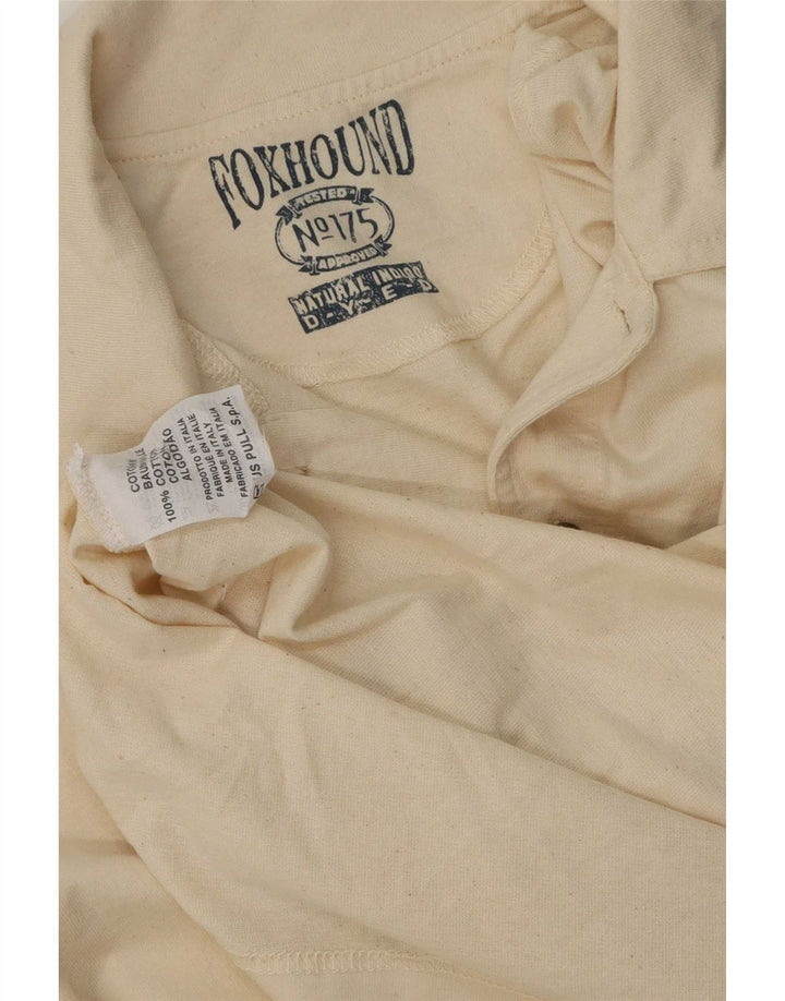 Foxhound Polo gráfico para hombre Algodón beige medio Retro