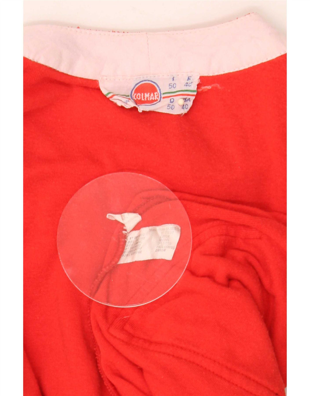 Colmar Hombre Camiseta Manga Larga IT 50 Medium Rojo Colorblock Algodón