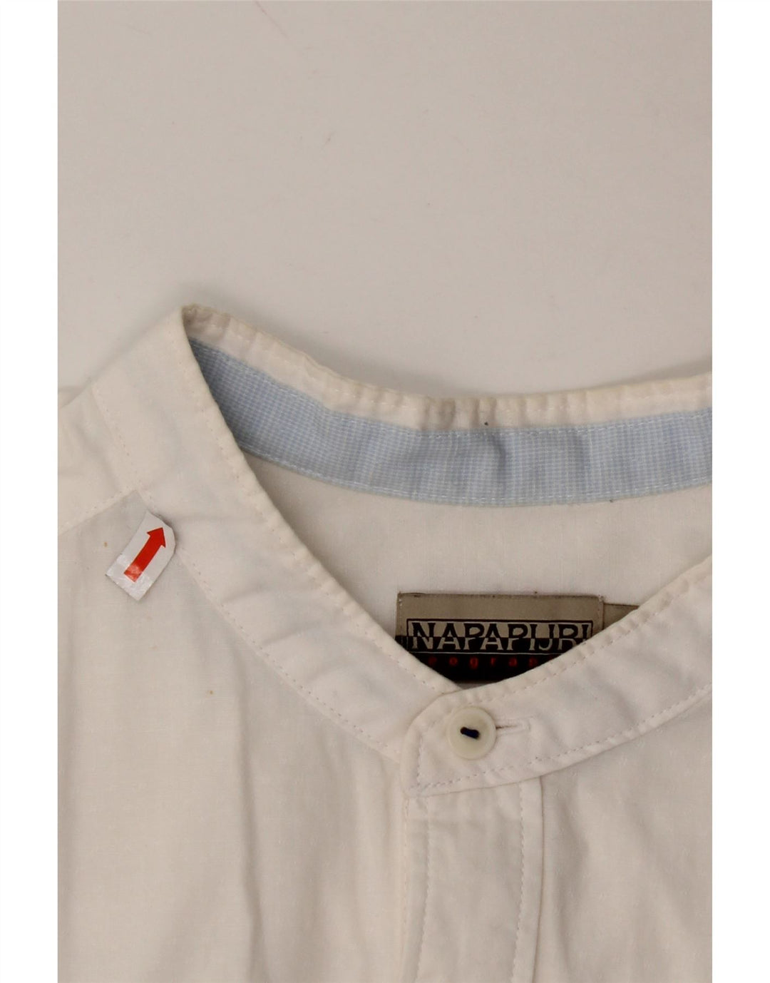 NAPAPIJRI Camisa Geographic Regular Fit para Hombre Algodón Blanco Mediano