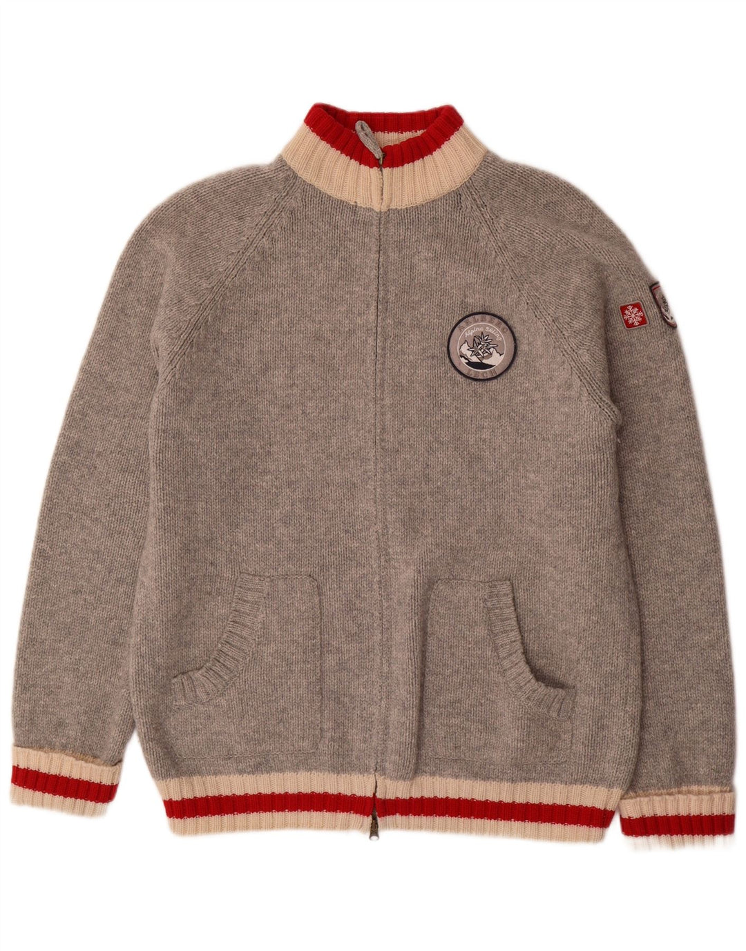 MC NEAL Suéter tipo cárdigan para hombre 2XL Lana gris