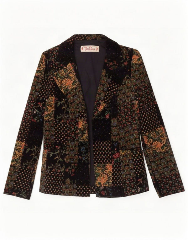 Betty Barclay Chaqueta Blazer para Mujer UK 10 Small Black Floral