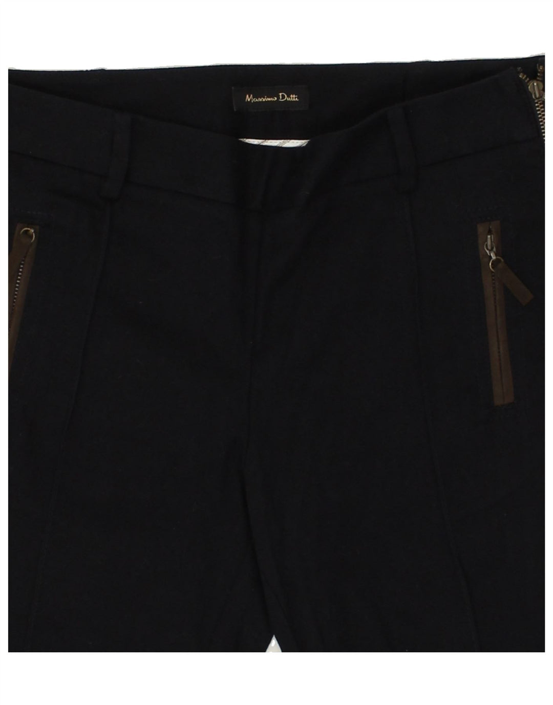 MASSIMO DUTTI Womens Slim Casual Trousers W26 L30 Black Cotton | Vintage Massimo Dutti | Thrift | Second-Hand Massimo Dutti | Used Clothing | Messina Hembry 