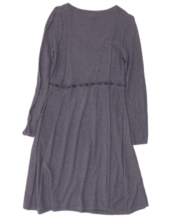 White Stuff Vestido estilo jersey de manga larga para mujer UK 40 Small Gris Fair Isle
