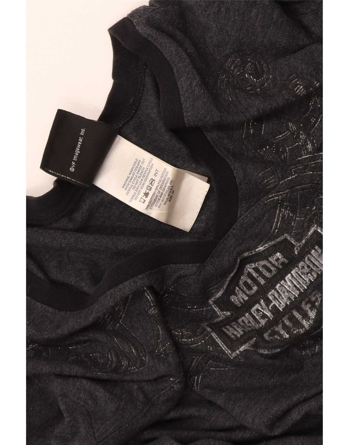 Harley Davidson Mujer Top Manga Larga UK 20 2XL Gris Algodón
