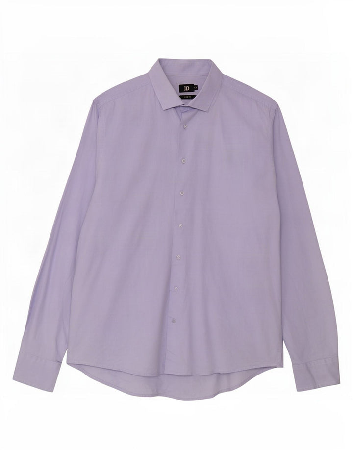 Dack's Camisa ajustada para hombre 2XL Algodón azul