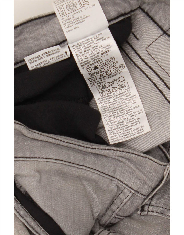 Levi's Hombre 511 Tapered Slim Jeans W34 L32 Algodón Gris