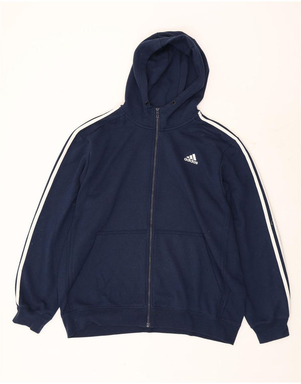 Adidas Mens Climalite Zip Sudadera con capucha Suéter XL Azul Marino Poliéster