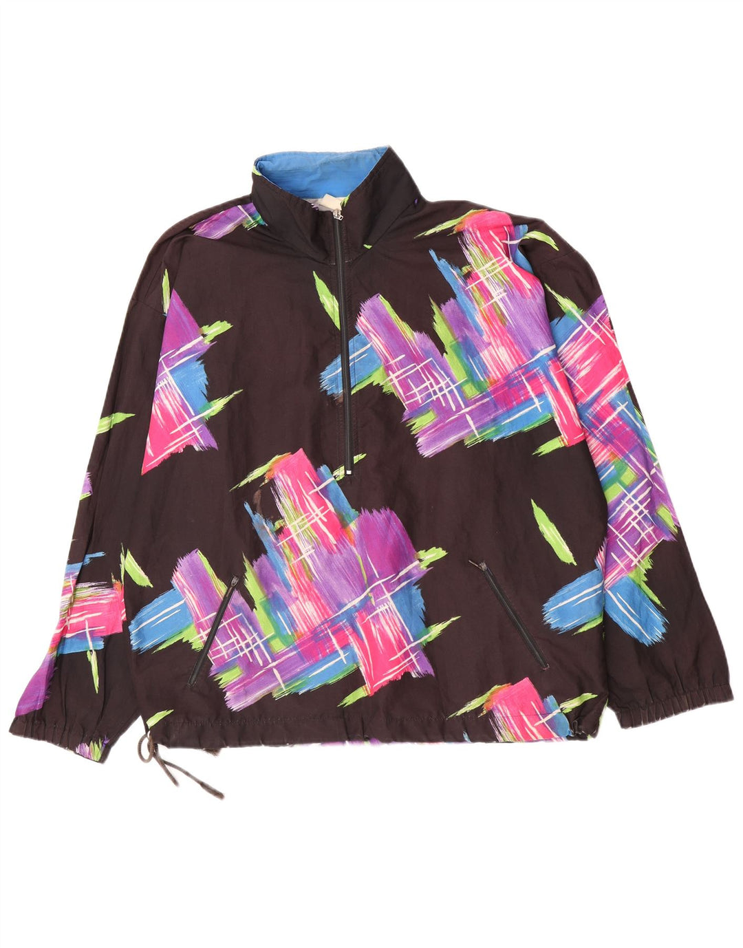 Gonso Hombre Jersey Chándal Top Chaqueta 2XL Negro Geométrico